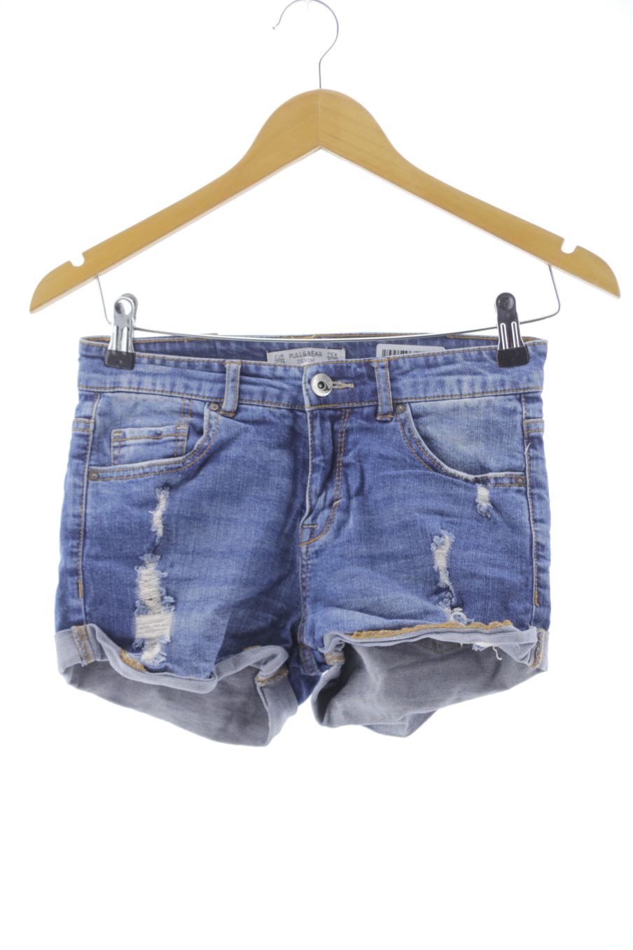 Shorts Pull & Bear de la taille 32, de couleur bleu de denim