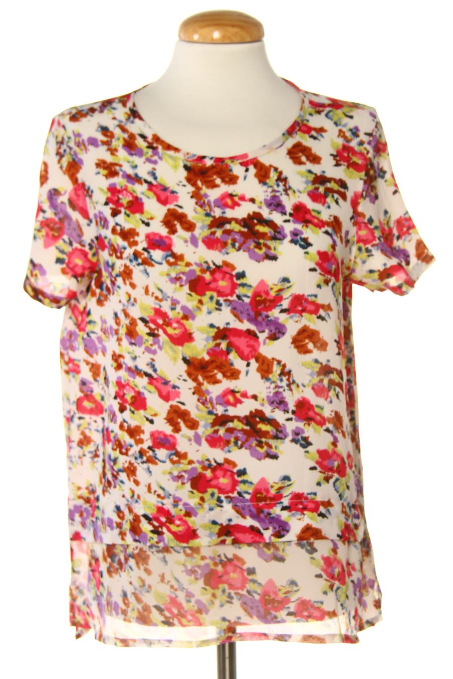 Kurzärmelige Bluse von Milano Größe M, Farbe Aufdruck, für