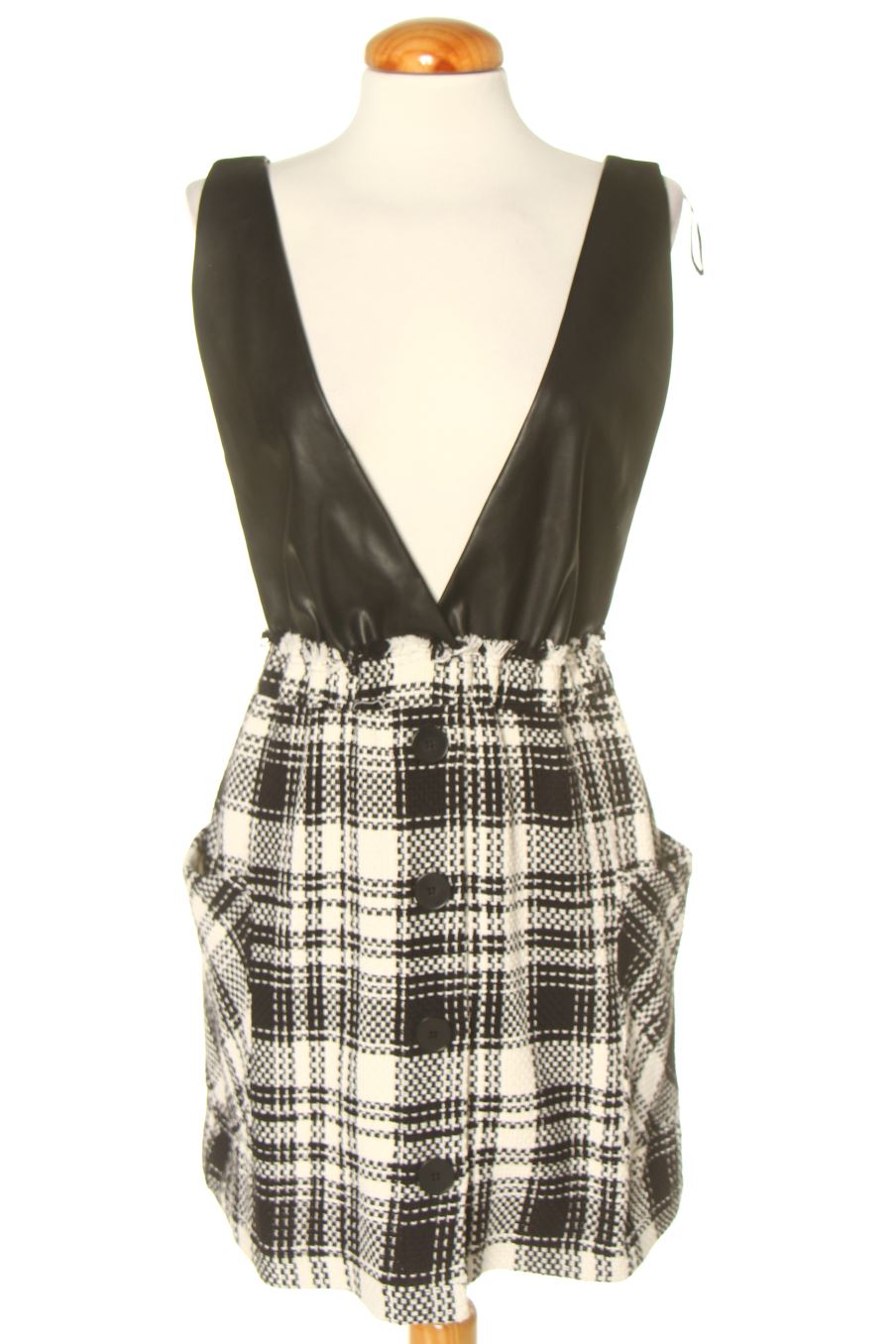 Robe casual Zara de la taille XS, de couleur carreaux