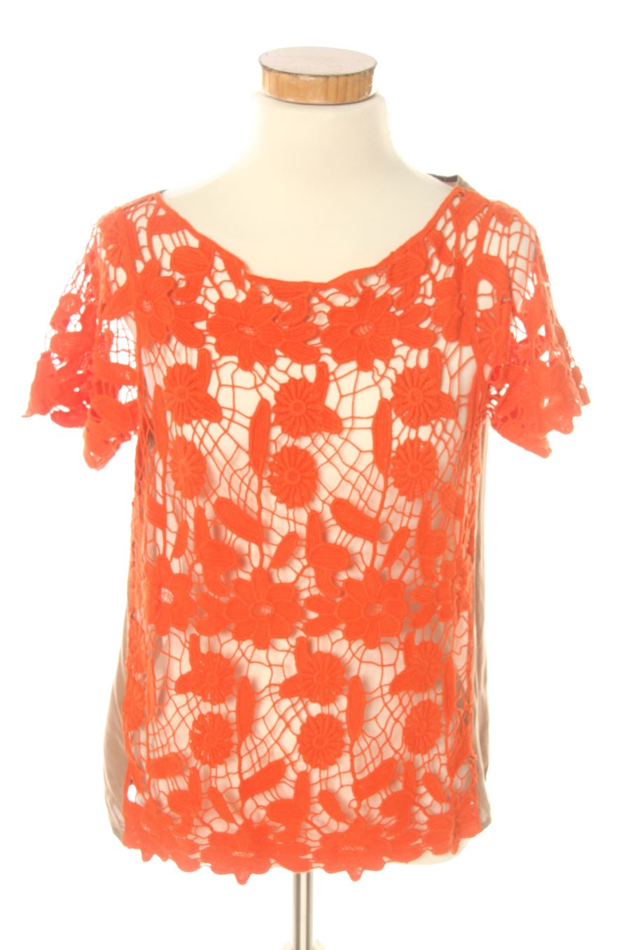 Blusa de manga corta de Les Petits Prix de la talla 36, de color marrón
