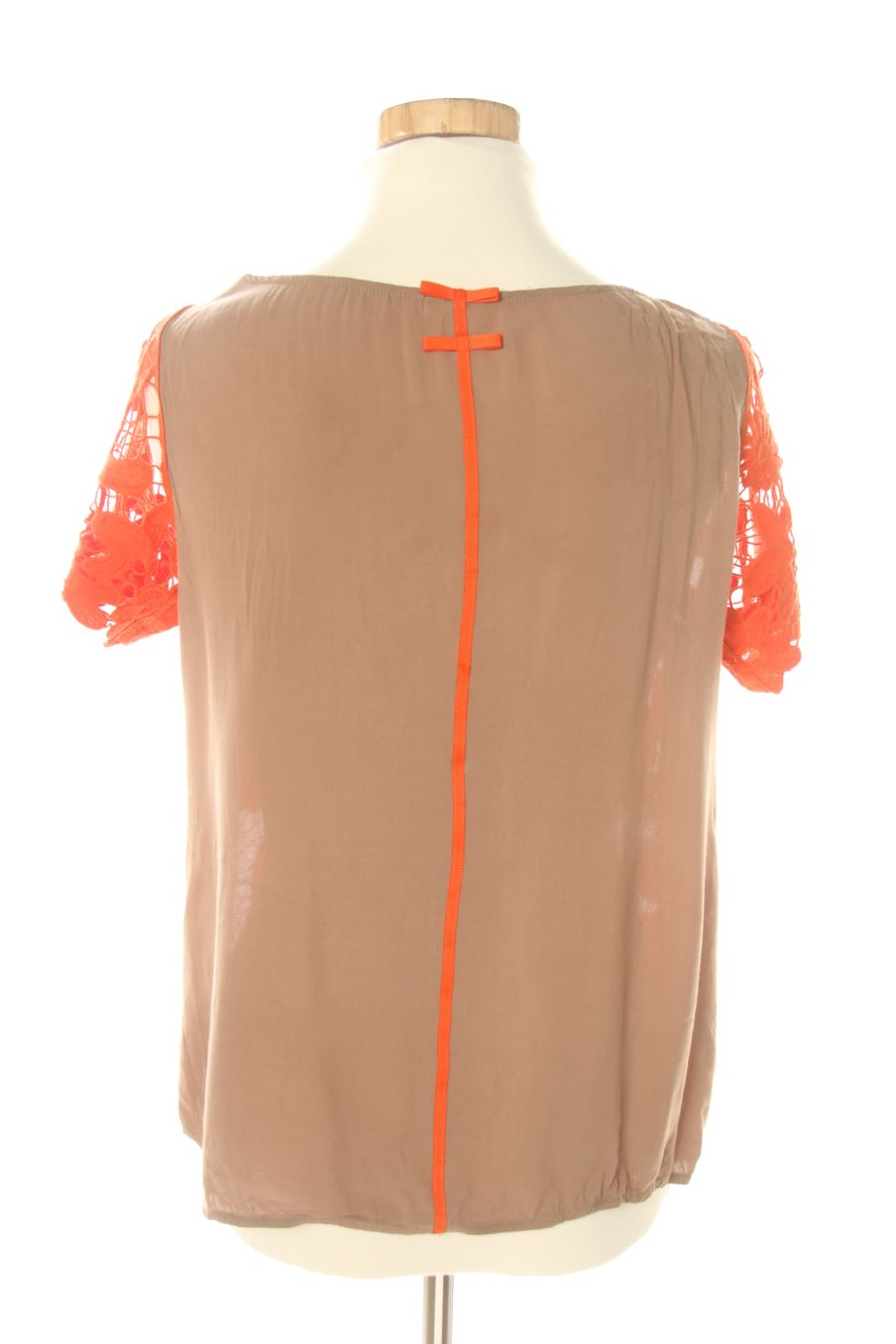 Blusa de manga corta de Les Petits Prix de la talla 36, de color marrón