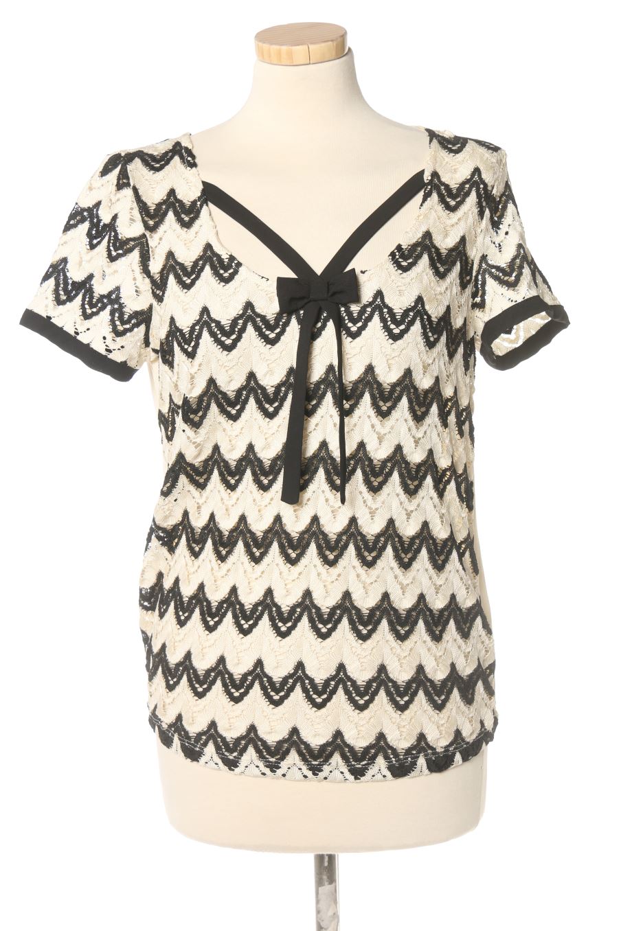 Blouse à manches courtes Naf Naf de la taille M, de couleur noir