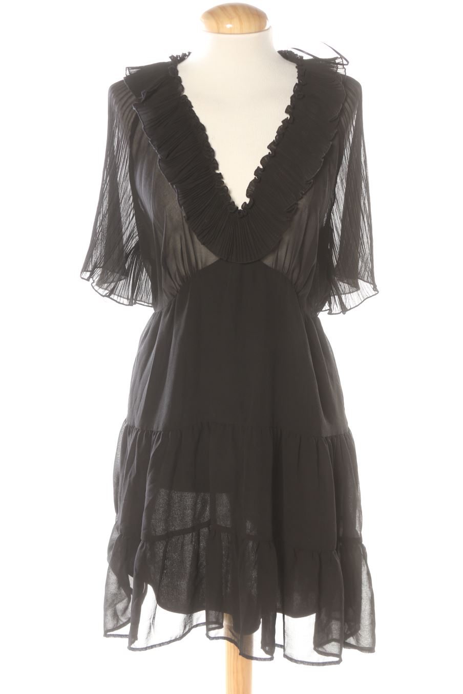 Robe casual Zara de la taille XS, de couleur noir