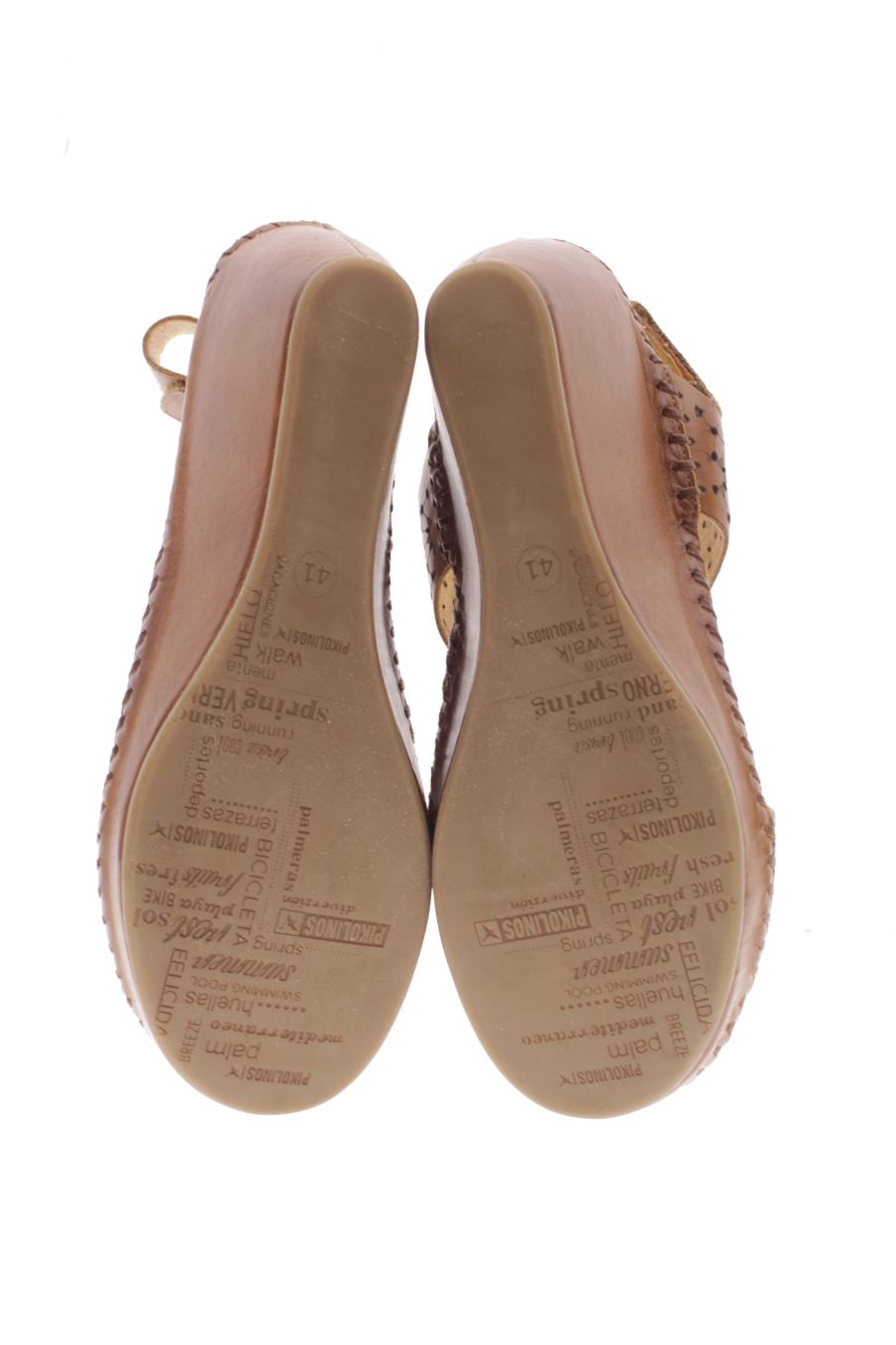 Sandalias tacon de Pikolinos de la talla 41, de color marrón de