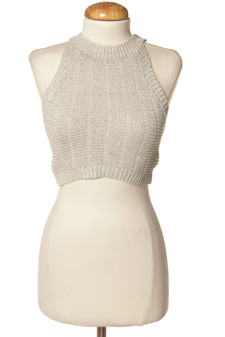 Top Made in italy de la taille S, de couleur gris
