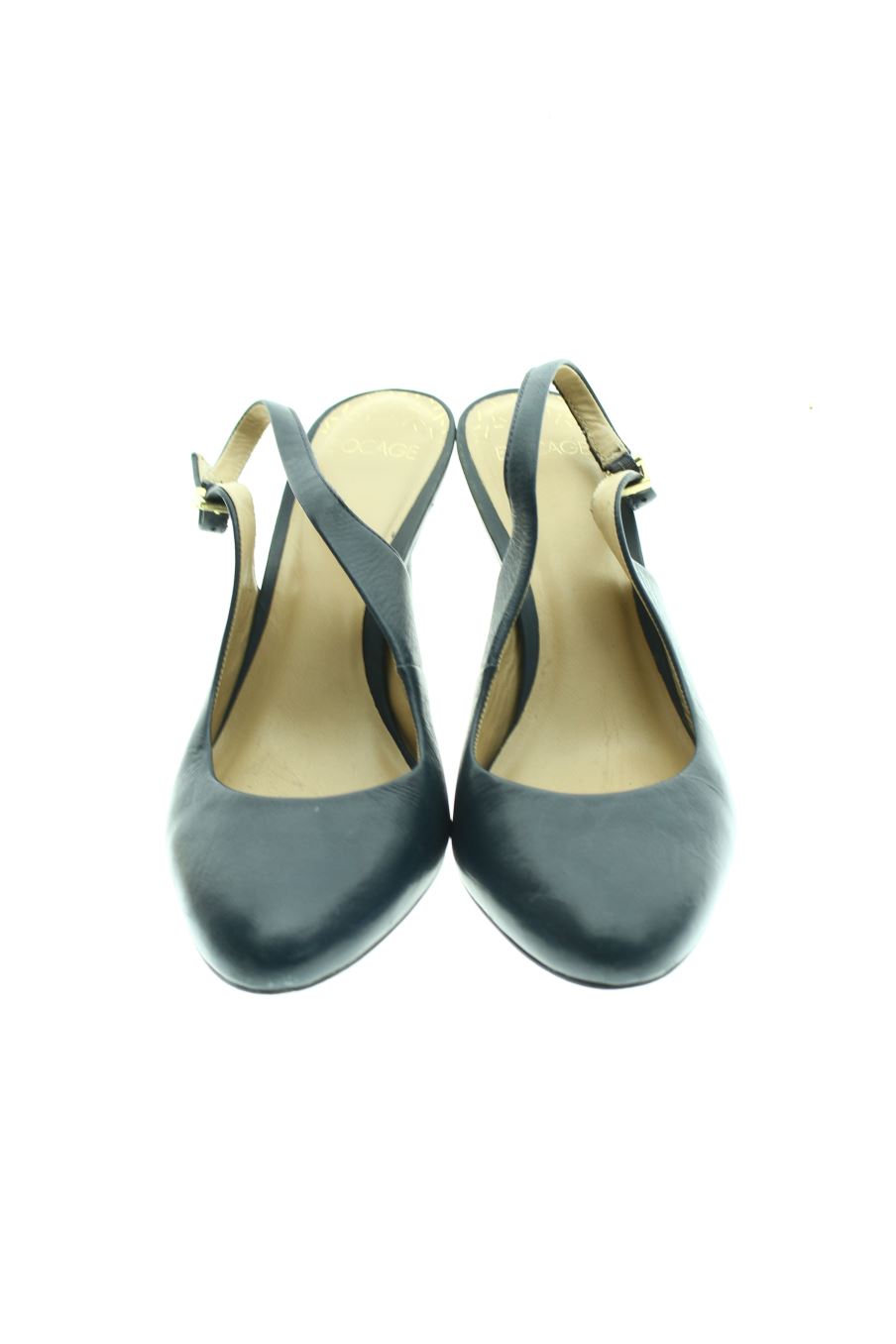 Sandalias tacon de BOCAGE de la talla 40, de color azul marino de