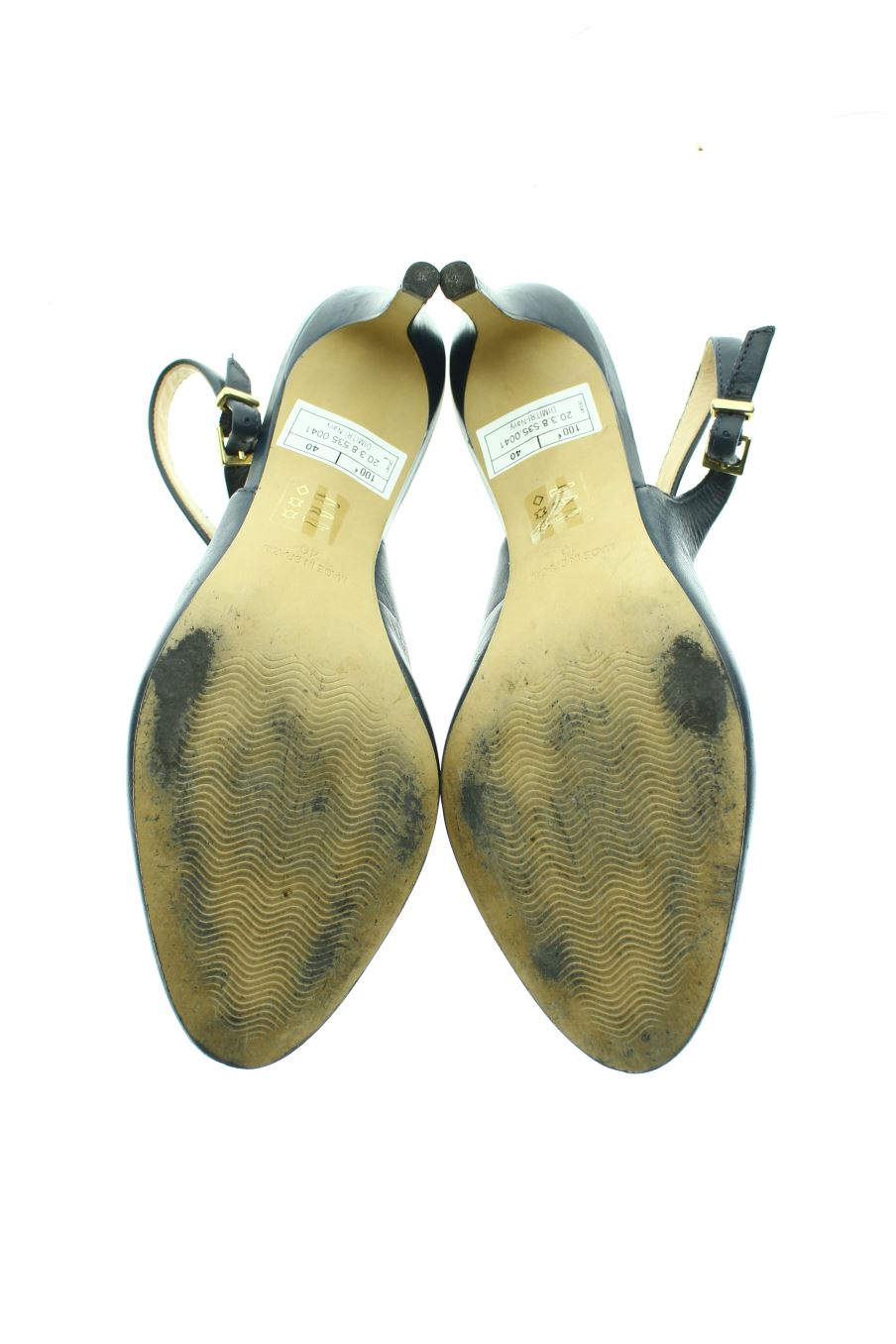 Sandalias tacon de BOCAGE de la talla 40, de color azul marino de