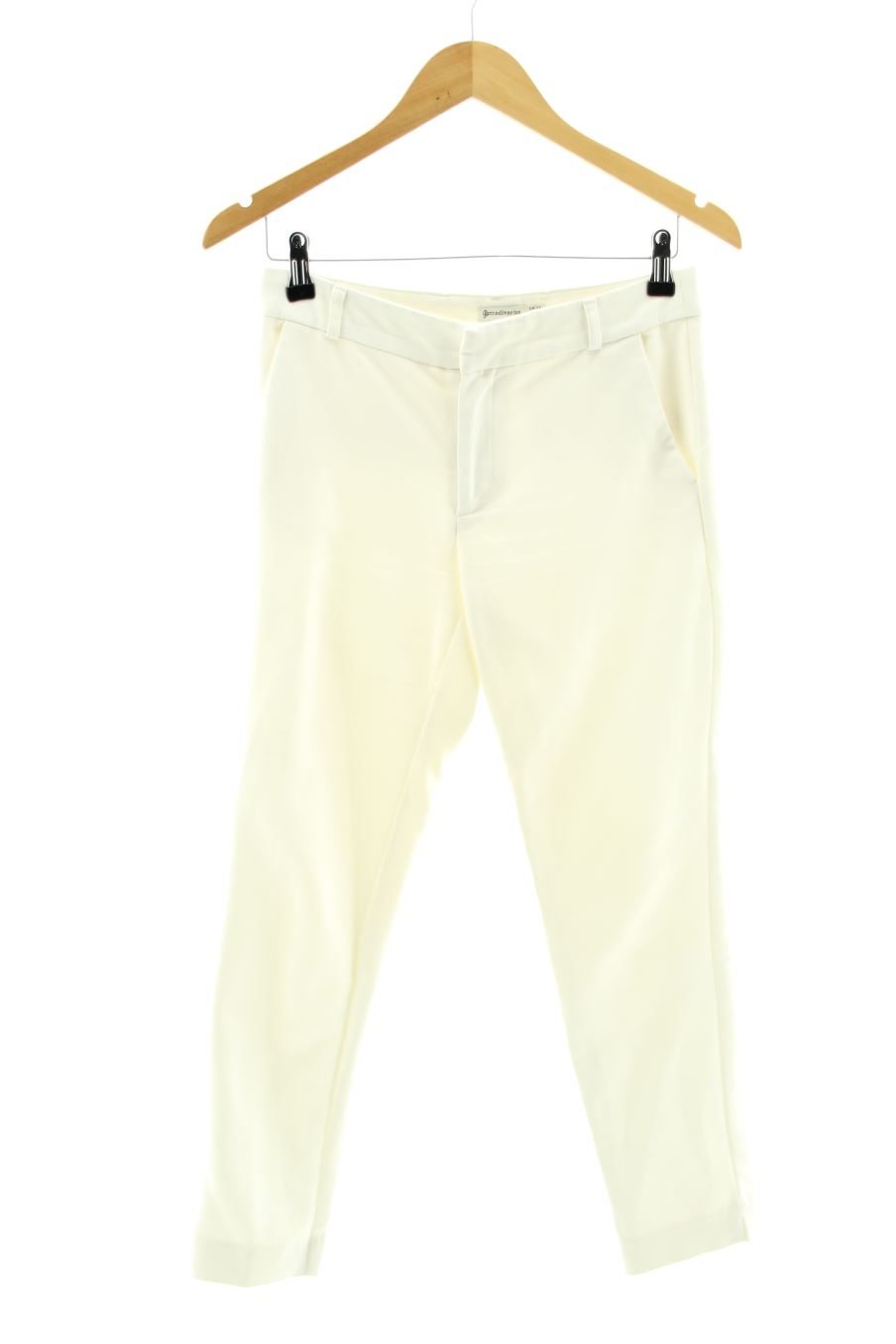 Pantalones de Stradivarius de la talla 34, de color blanco