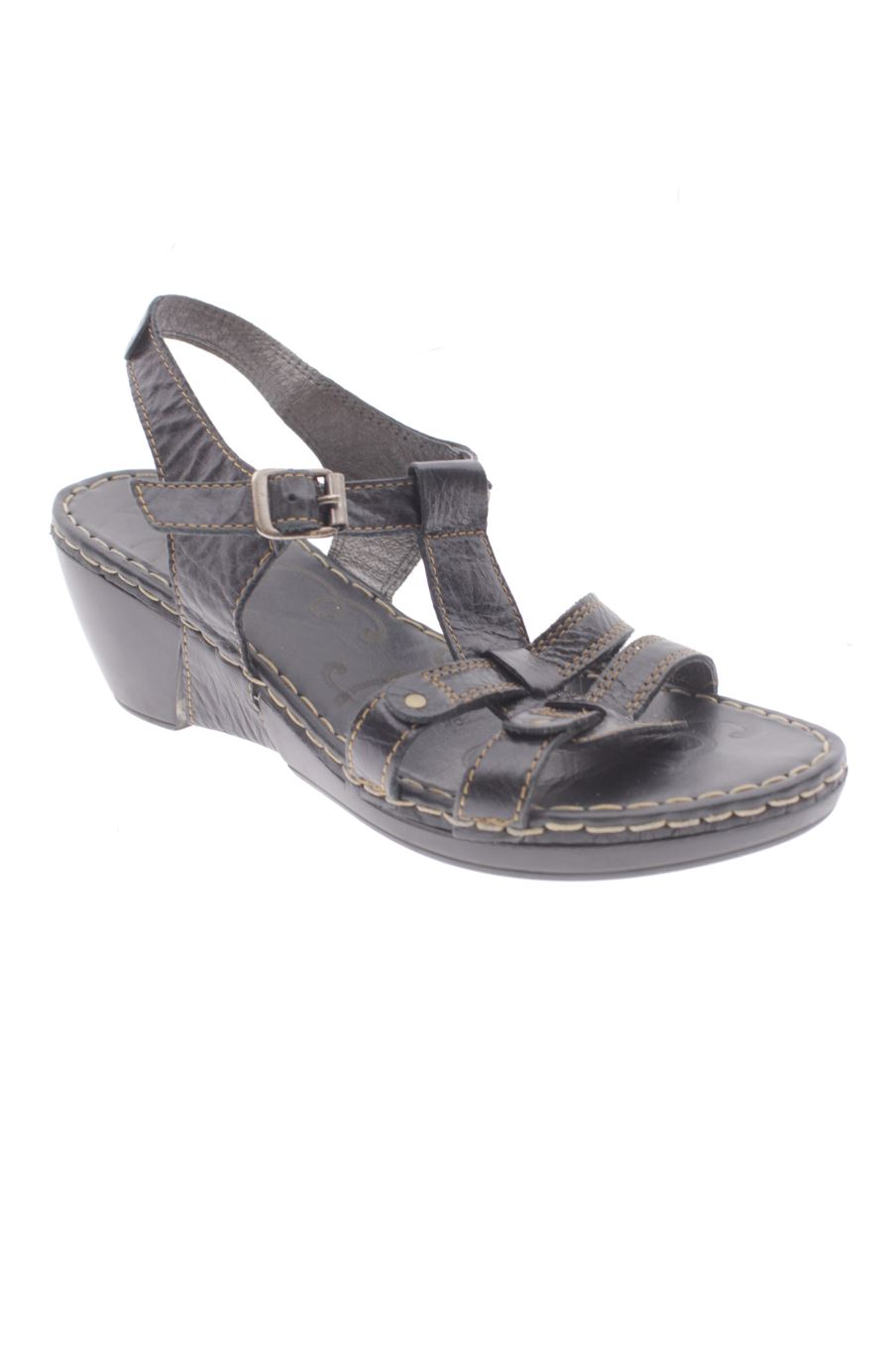 Sandalias planas de Dorking de la talla 37, de color negro de