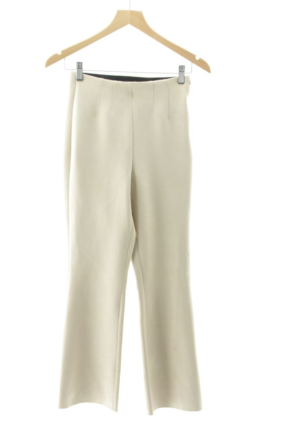Pantalon Casual Zara de la taille XS, de couleur beige de velours