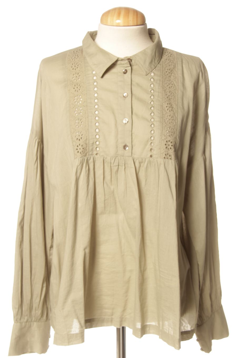 Blusa a maniche lunghe de Indi & Cold de la talla XL, de color verde