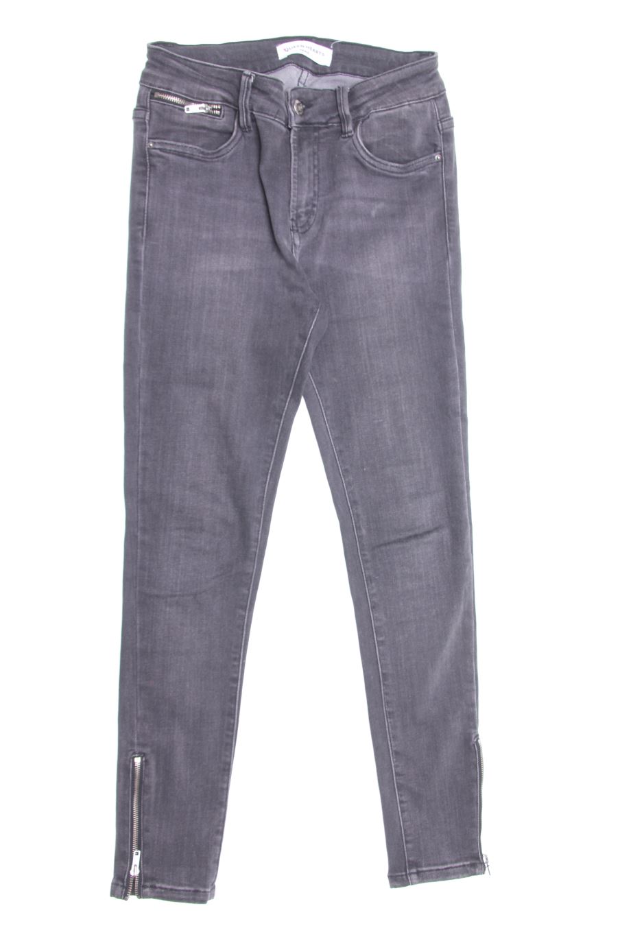 Jeans Queen Hearts Paris de la taille M, de couleur gris de denim