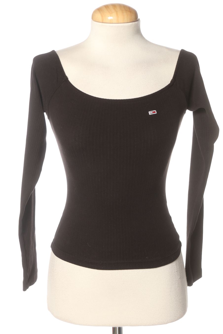Langärmeliges T-Shirt von Tommy Hilfiger Größe XS, Farbe Schwarz, für