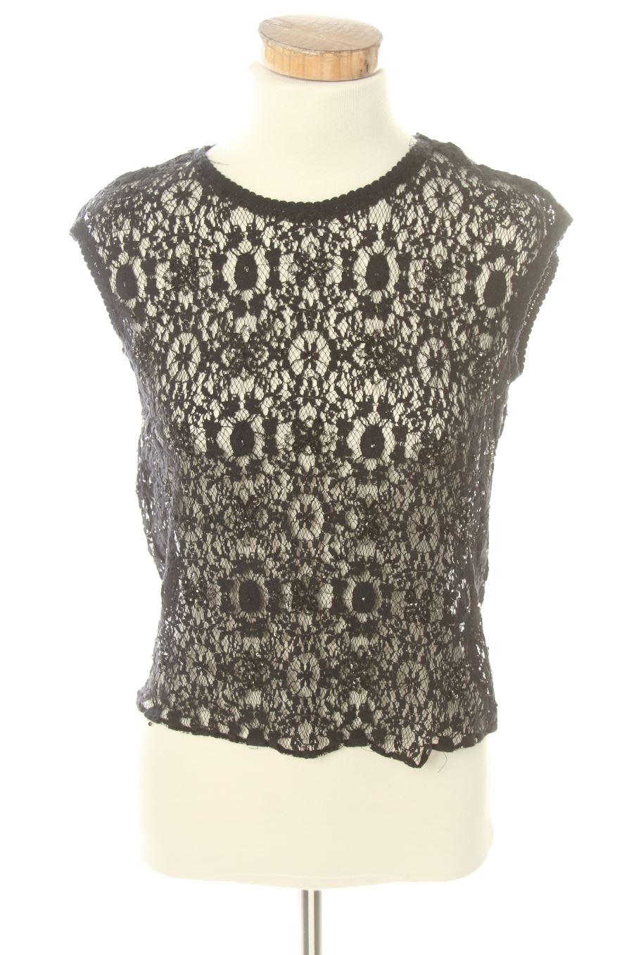 Top de Zara de la talla S, de color negro