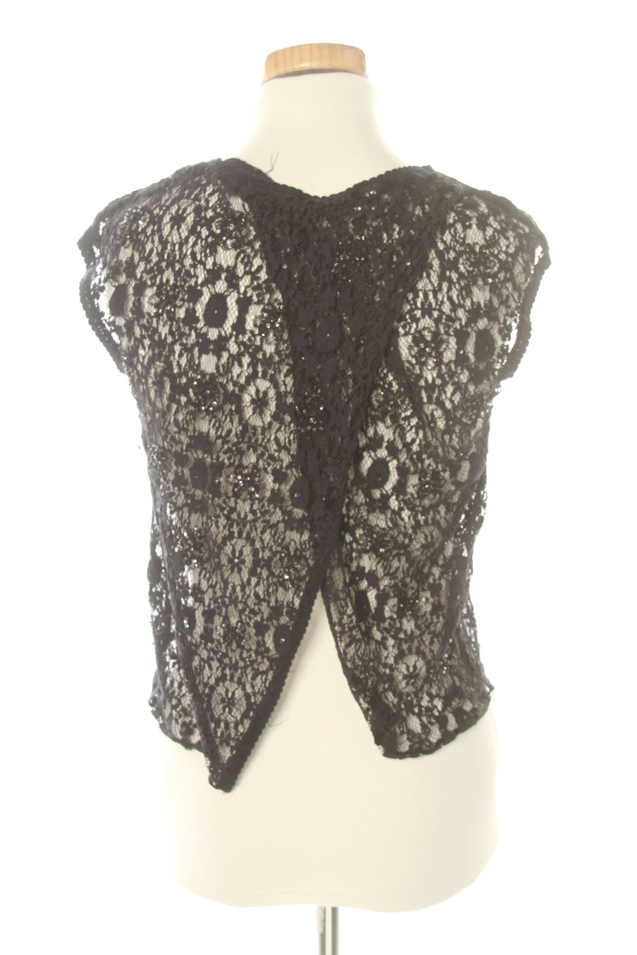 Top de Zara de la talla S, de color negro