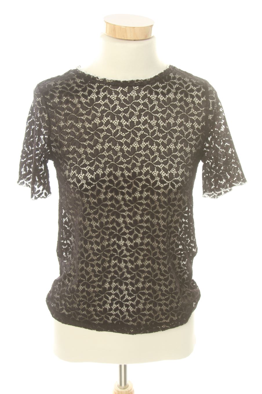 Blusa de manga corta de Zara de la talla S, de color negro