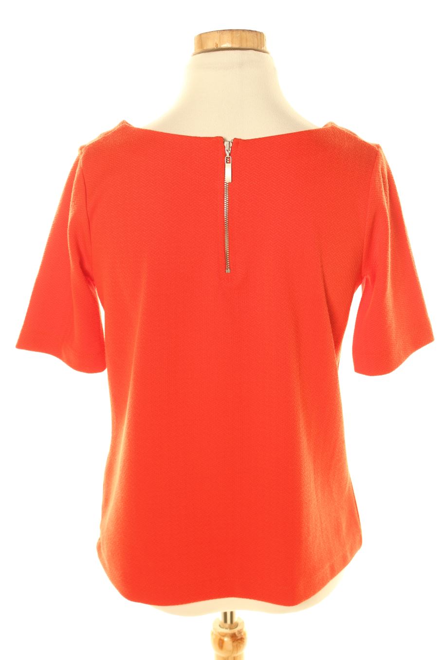 Blouse à manches courtes Camaieu de la taille S, de couleur rouge