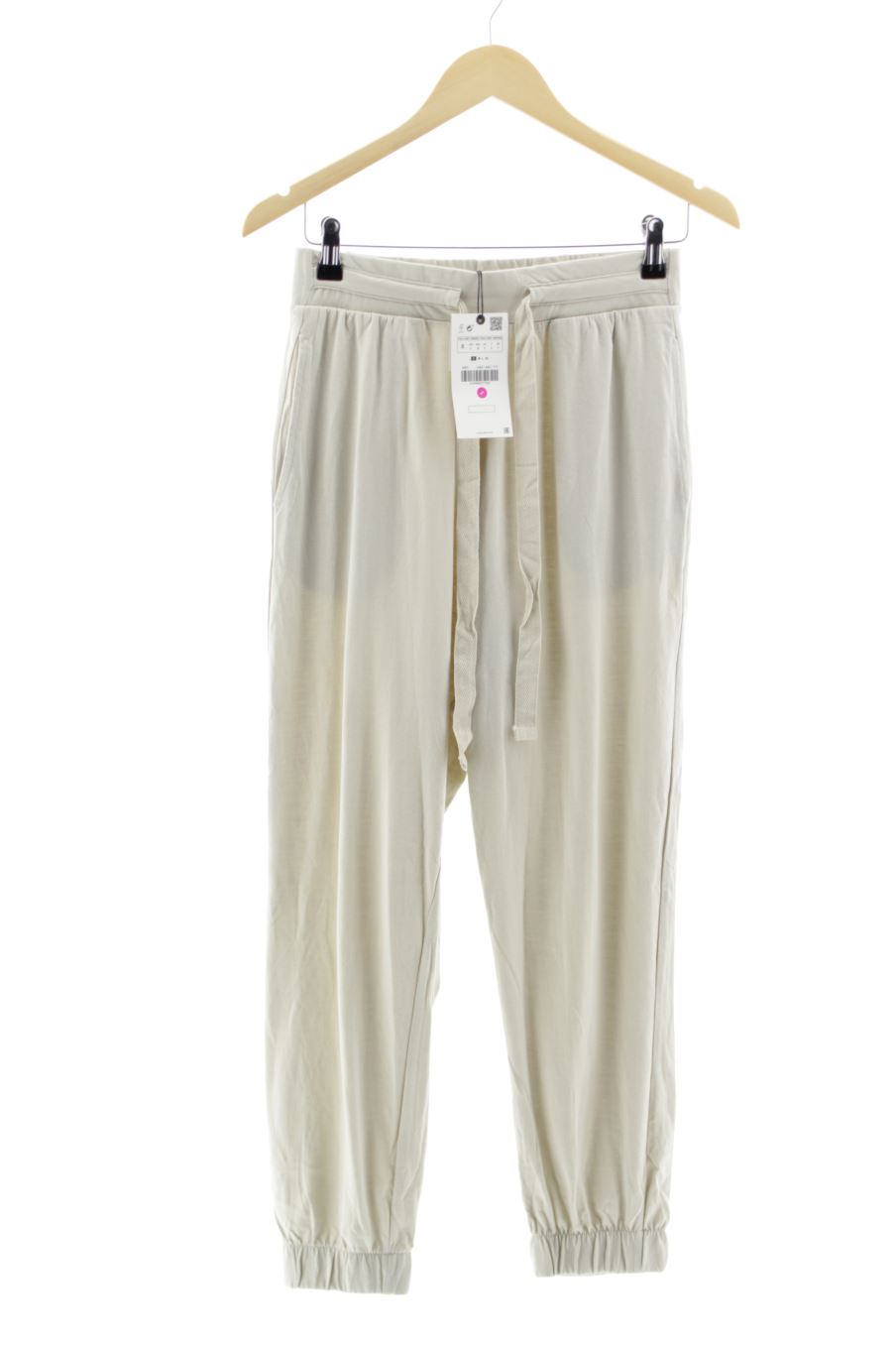 Pantalones de deporte de Zara de la talla S, de color beige