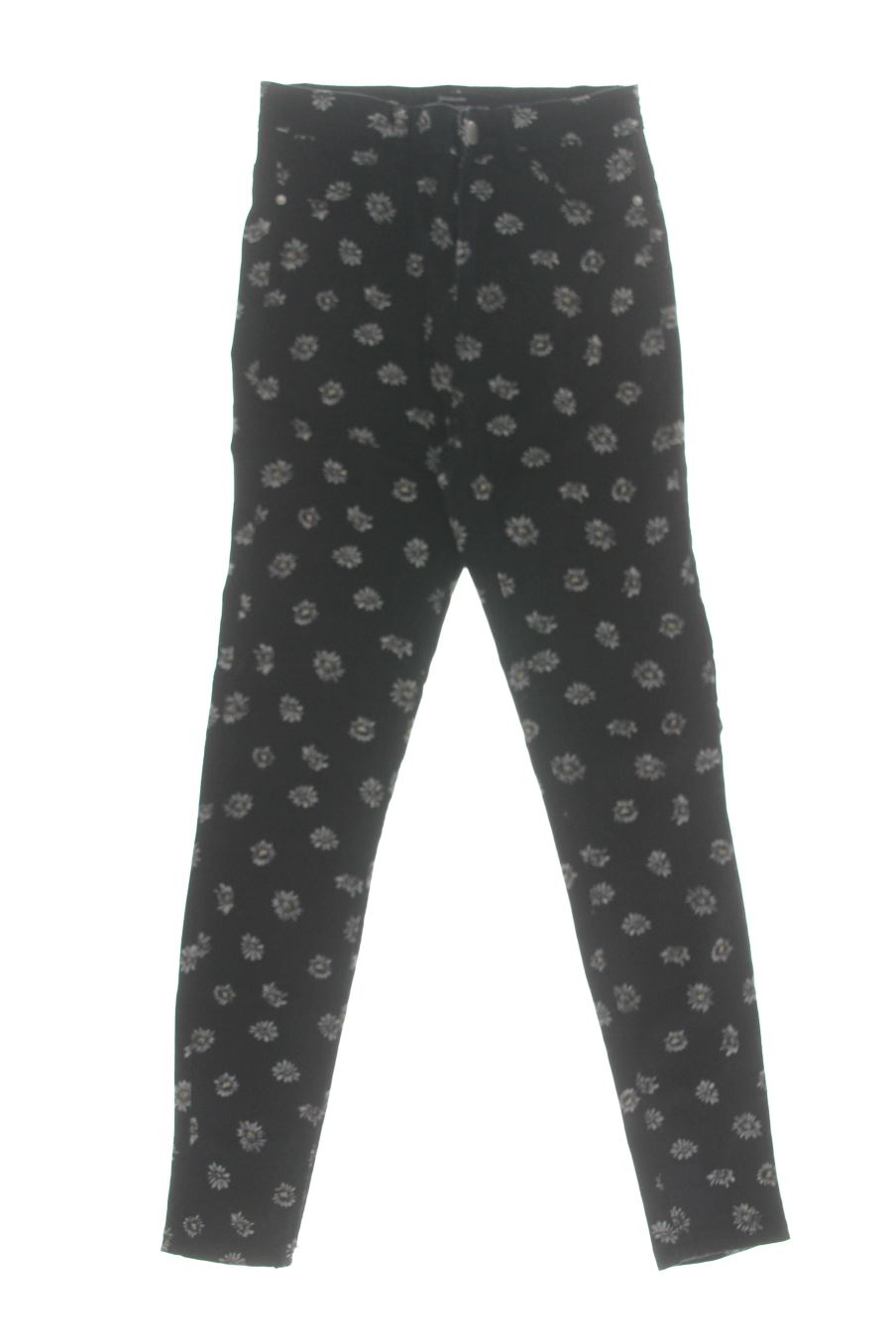Jeans Stradivarius de la taille 36, de couleur fleurs de denim