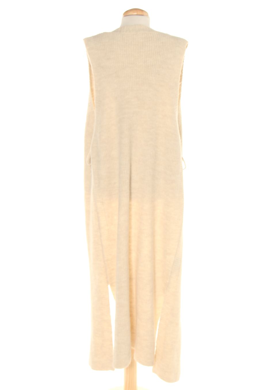 Chaleco de tela de Mango de la talla M, de color beige