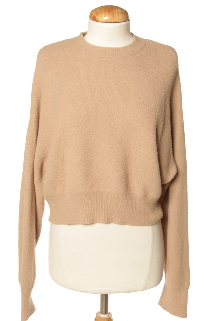 Pull Bershka de la taille S, de couleur beige