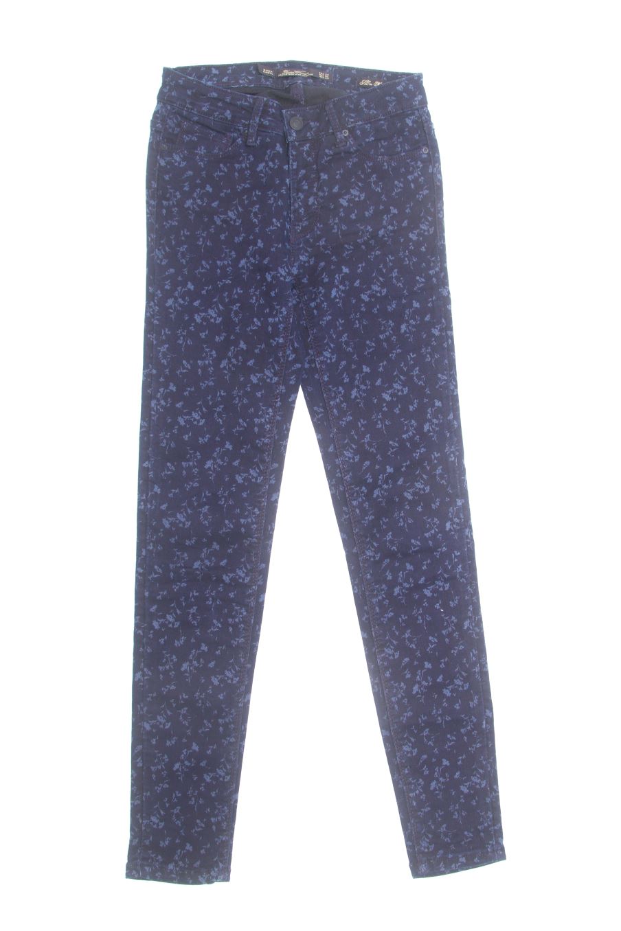 Jeans Zara de la taille 34, de couleur bleu marine de denim