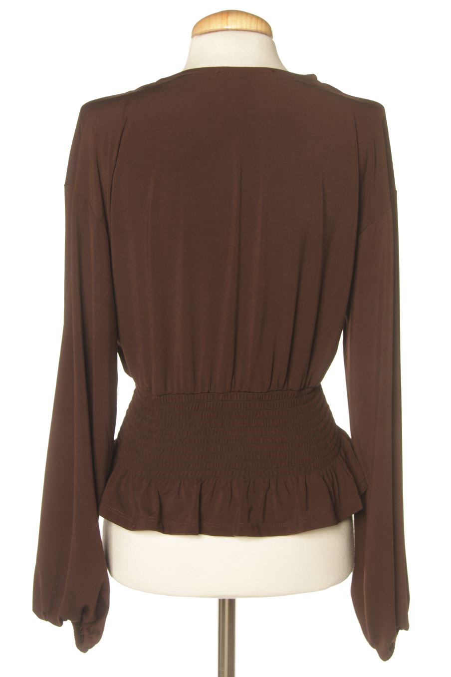 Blusa de manga larga de Morgan de toi de la talla S, de color marrón