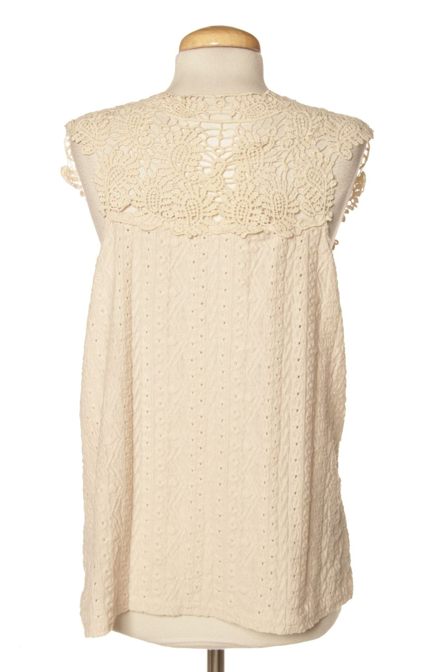 Blusa de manga corta de PERCENTIL de la talla L, de color beige