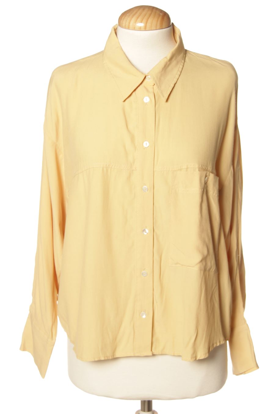 Camisa de Mango de la talla XS, de color amarillo