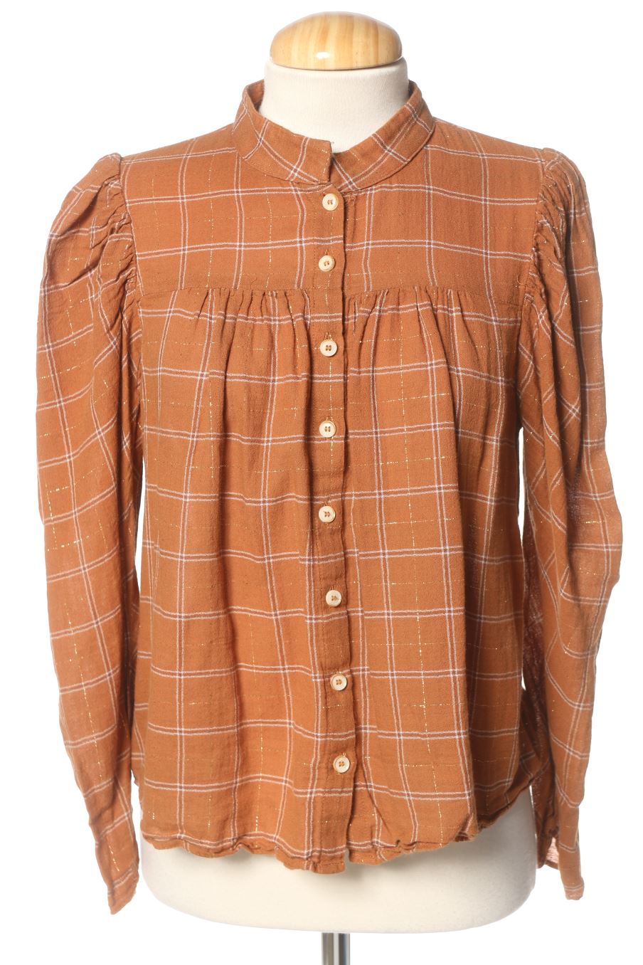 Blusa de manga larga de Mango de la talla L, de color marrón