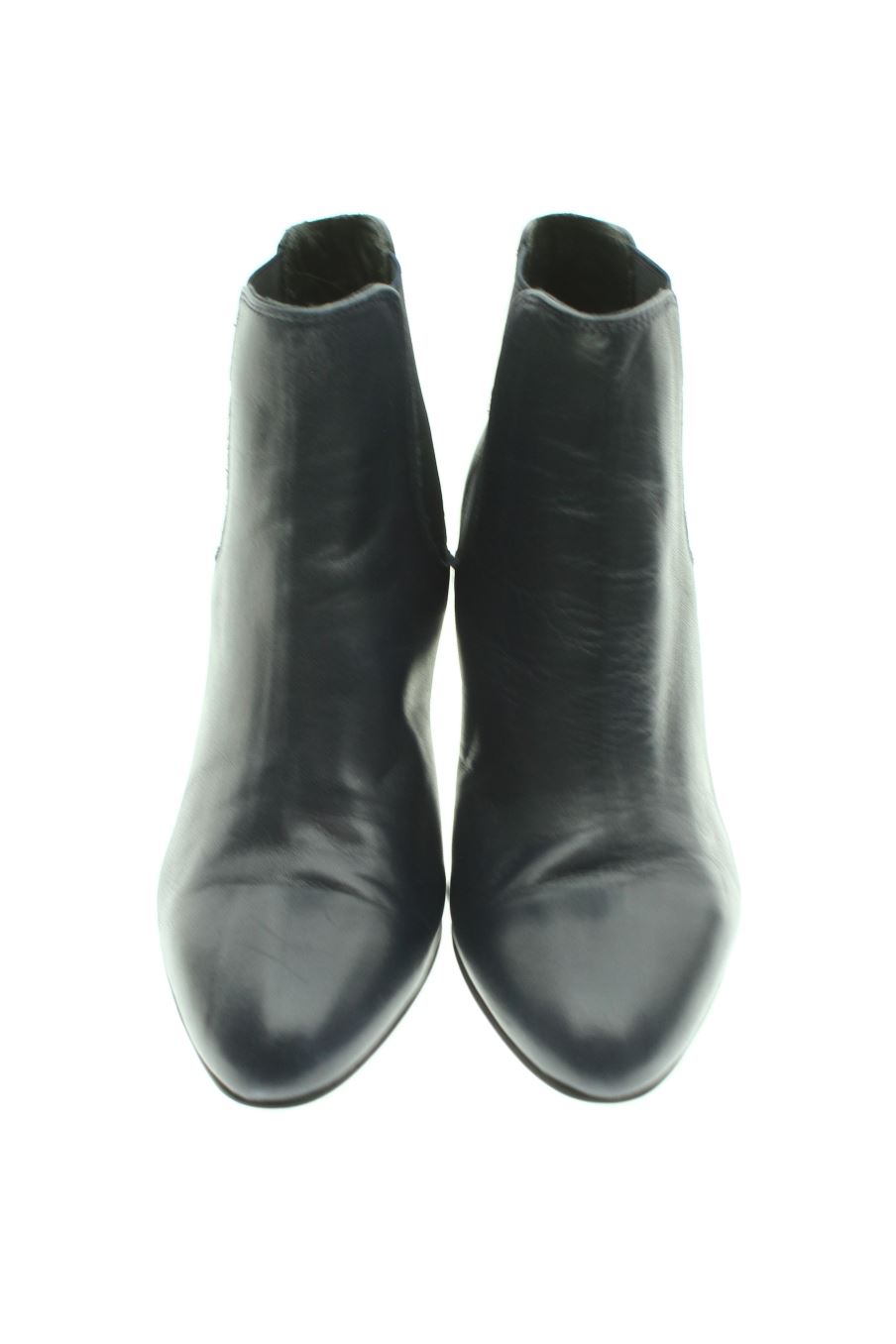 Bottines Noires Minelli Taille 39 - Cuir Véritable - Talon Moyen - Occasion Très Bon état