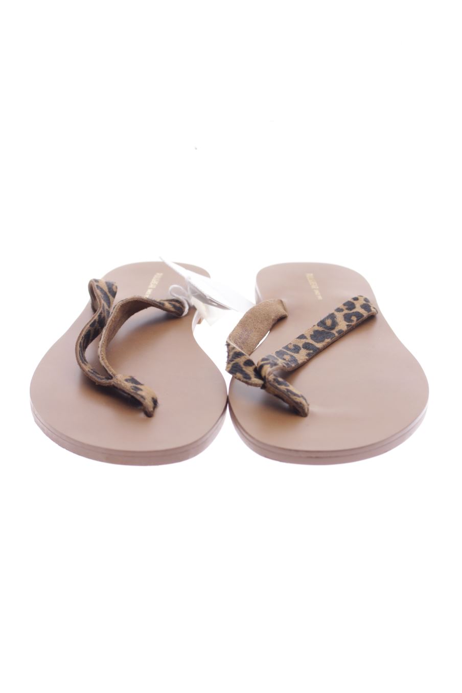 Sandalias planas de Pull & Bear de la talla 37, de color animal print de