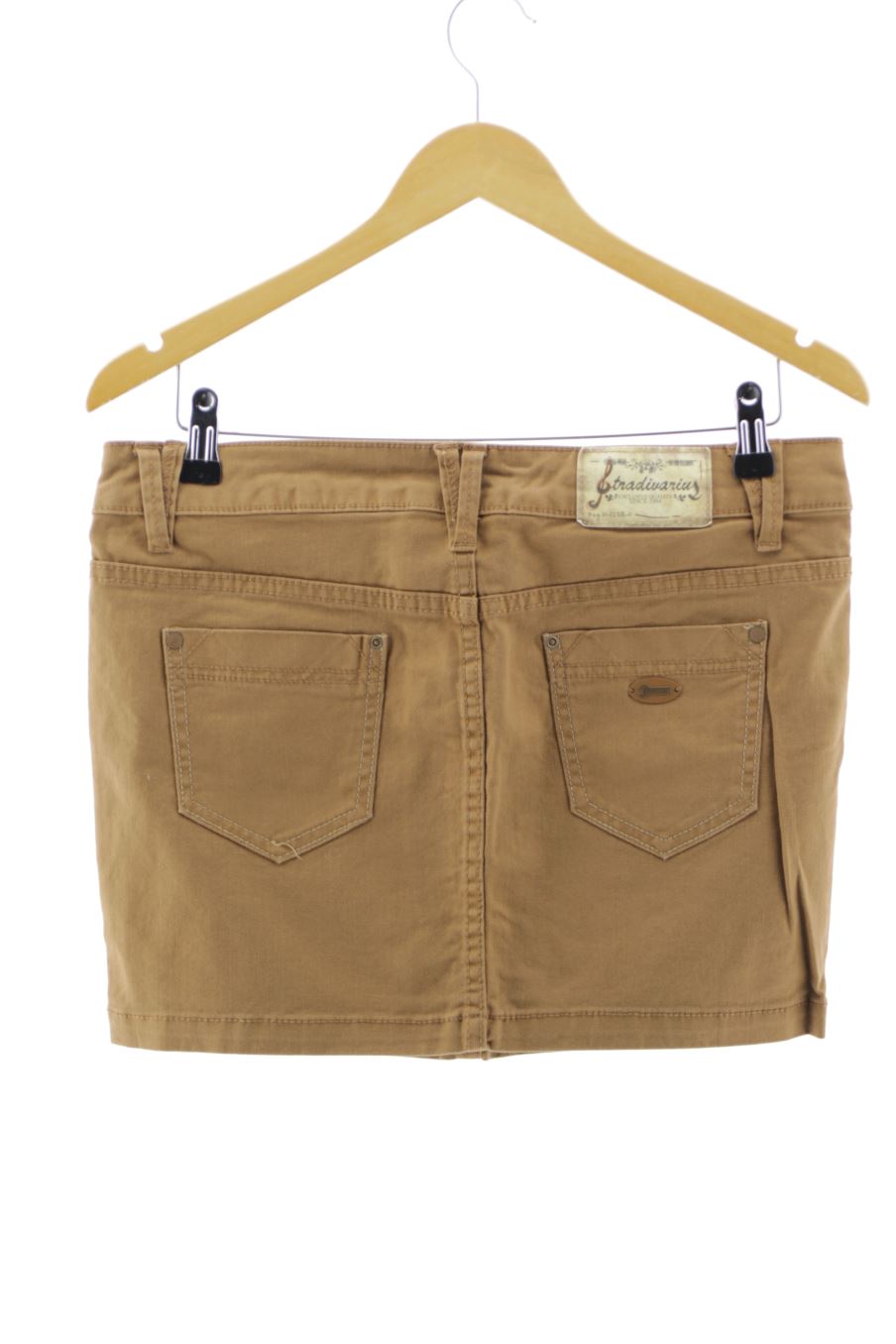 Jupe Stradivarius de la taille 38, de couleur marron de denim