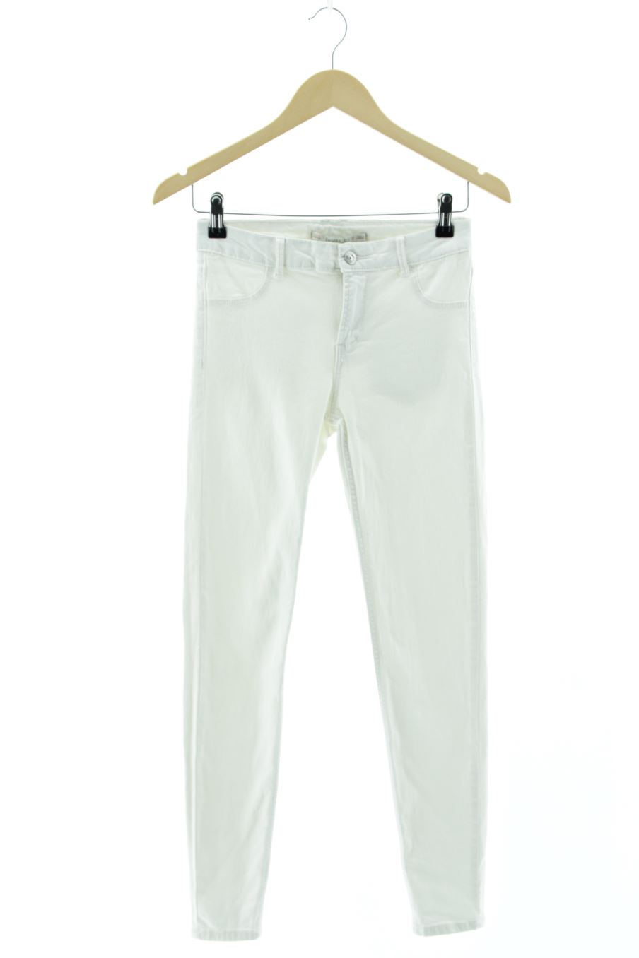 Jeans von Bershka Größe 34, Farbe Weiss, aus Jeanskleidung für