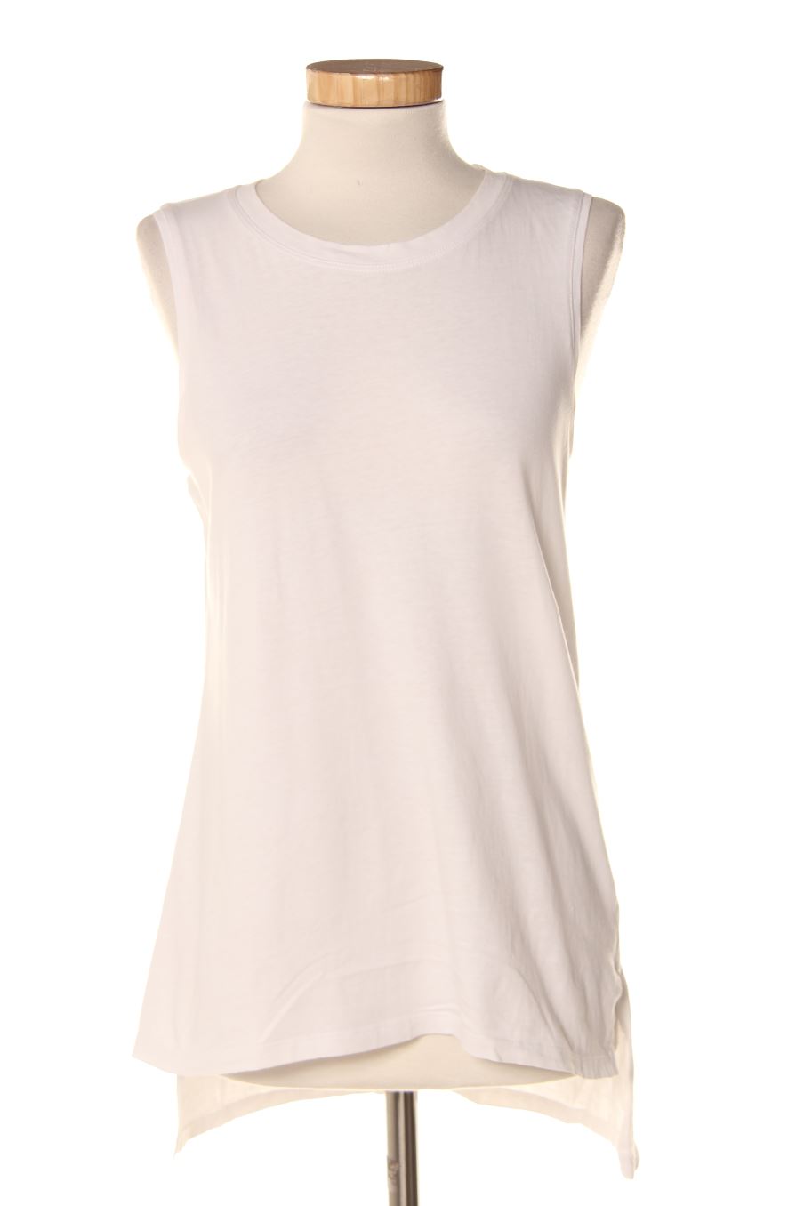Camiseta sin mangas de Zara de la talla M, de color blanco