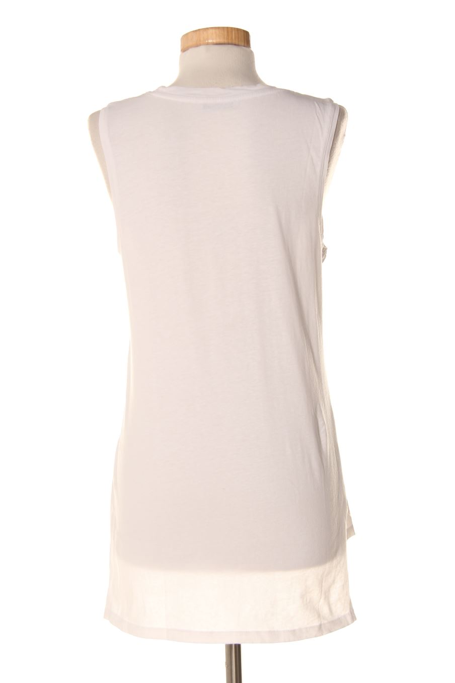 Camiseta sin mangas de Zara de la talla M, de color blanco