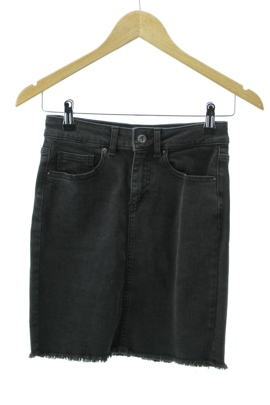 Falda de Pieces de la talla XS, de color negro de ropa vaquera