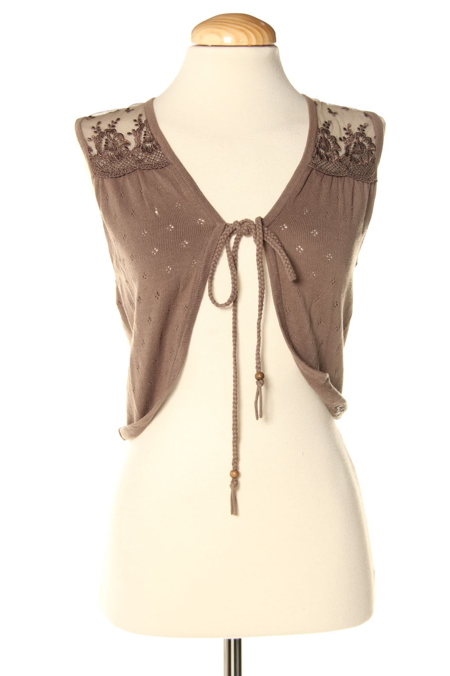 Chaleco de tela de Pepe Jeans de la talla S, de color marrón