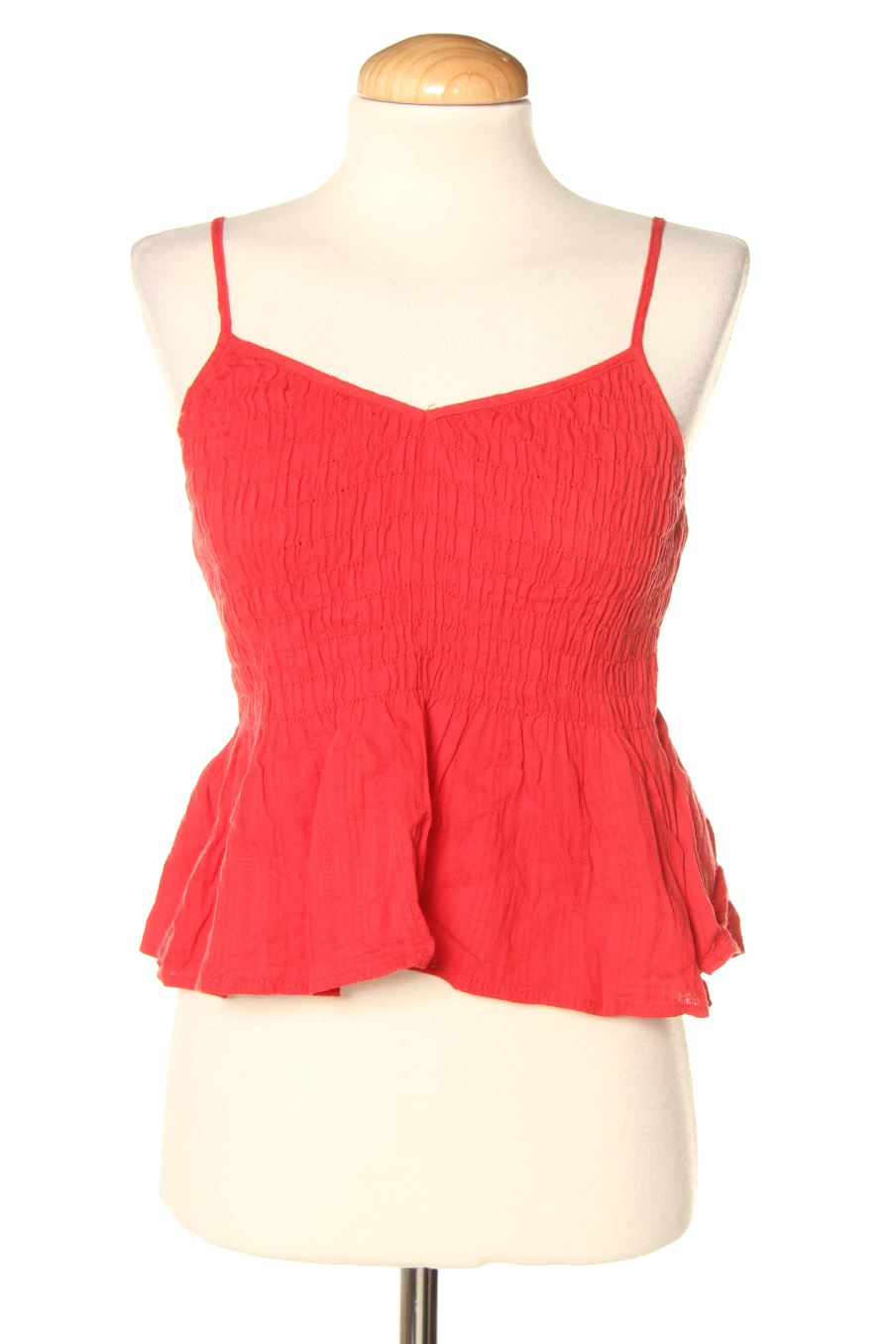 Top de PERCENTIL de la talla XS, de color rojo