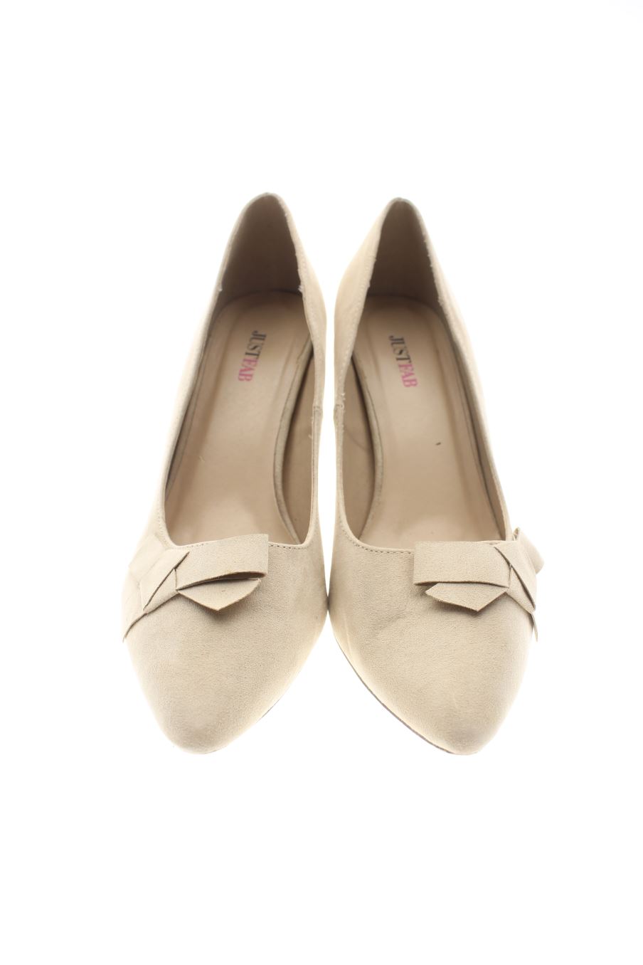 Zapatos de tacon de justfab de la talla 42, de color beige de