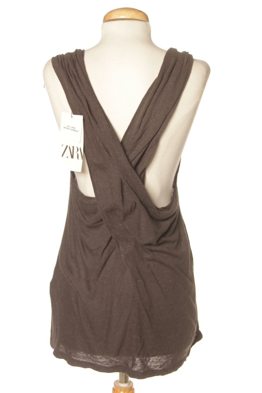 Maglietta senza maniche de Zara de la talla S, de color grigio