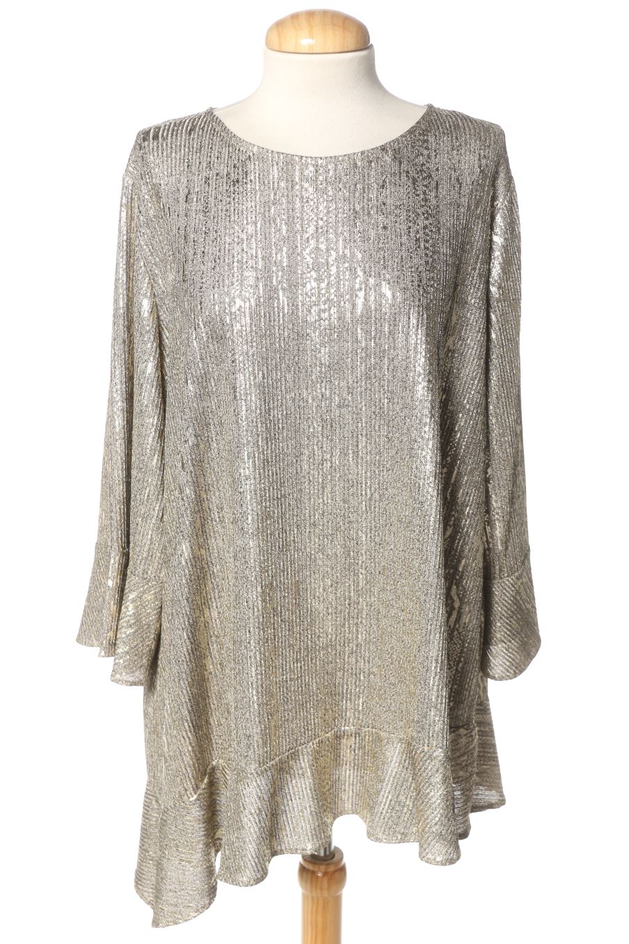 Blusa de manga larga de Woman (El Corte Inglés) de la talla SUPER XXL, de color dorado
