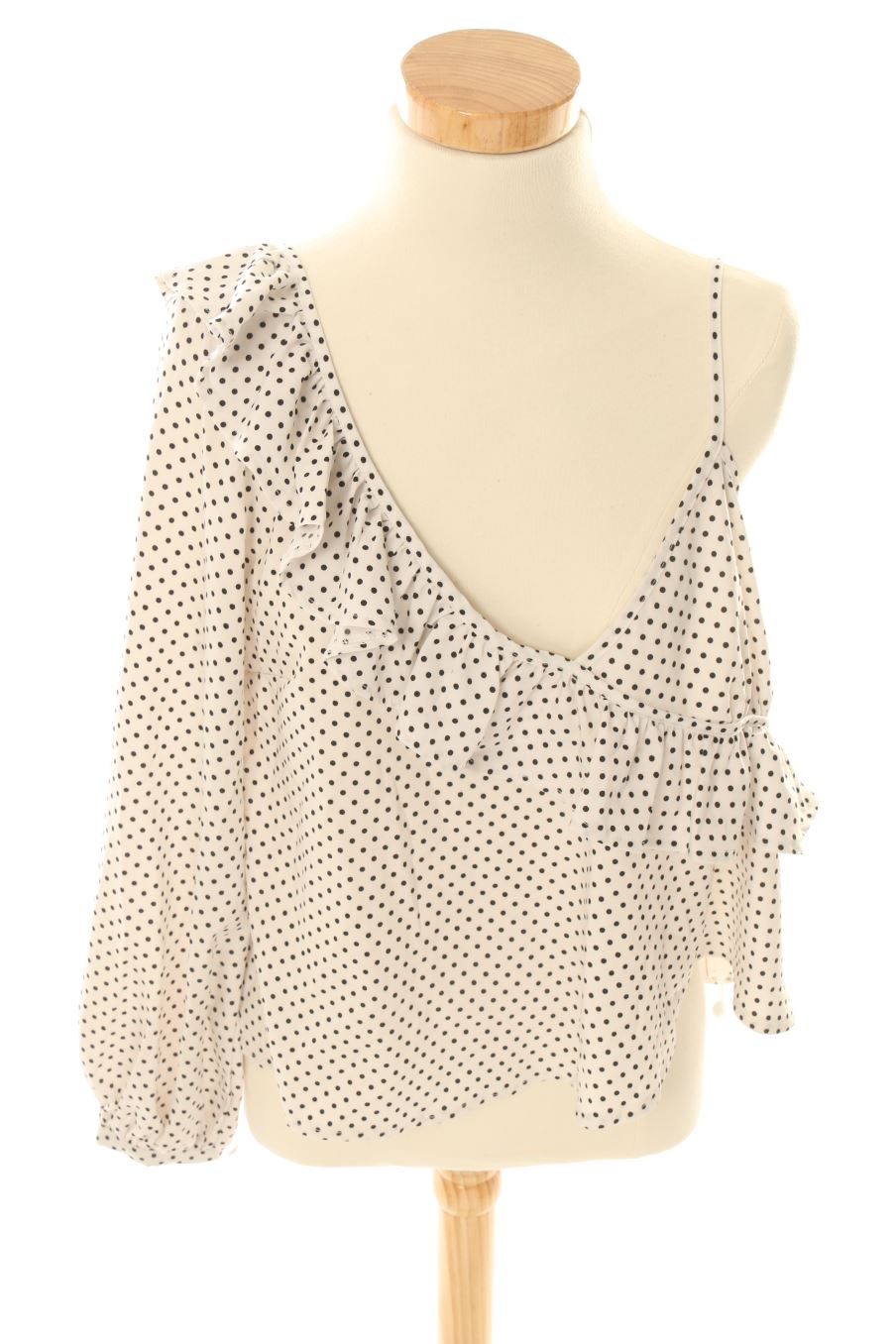 Blouse à manches longues Boohoo de la taille 34, de couleur blanc