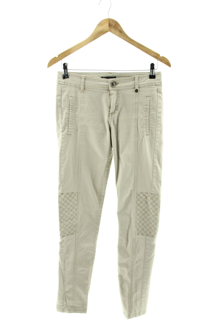 Pantalones de Mango de la talla 36, de color beige