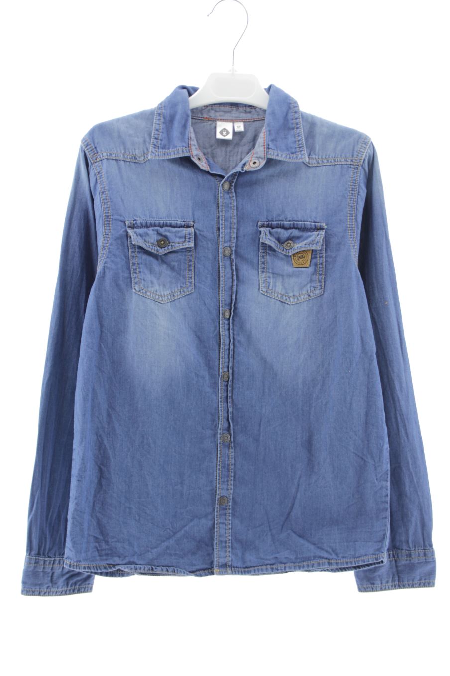 Chemise manches longues Zkidiliz de la taille 12 ans de denim de seconde main