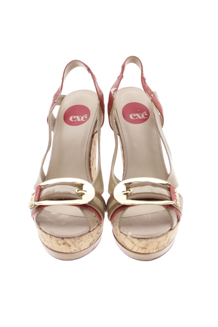 Sandalias tacon de Exe de la talla 36, de color marrón de
