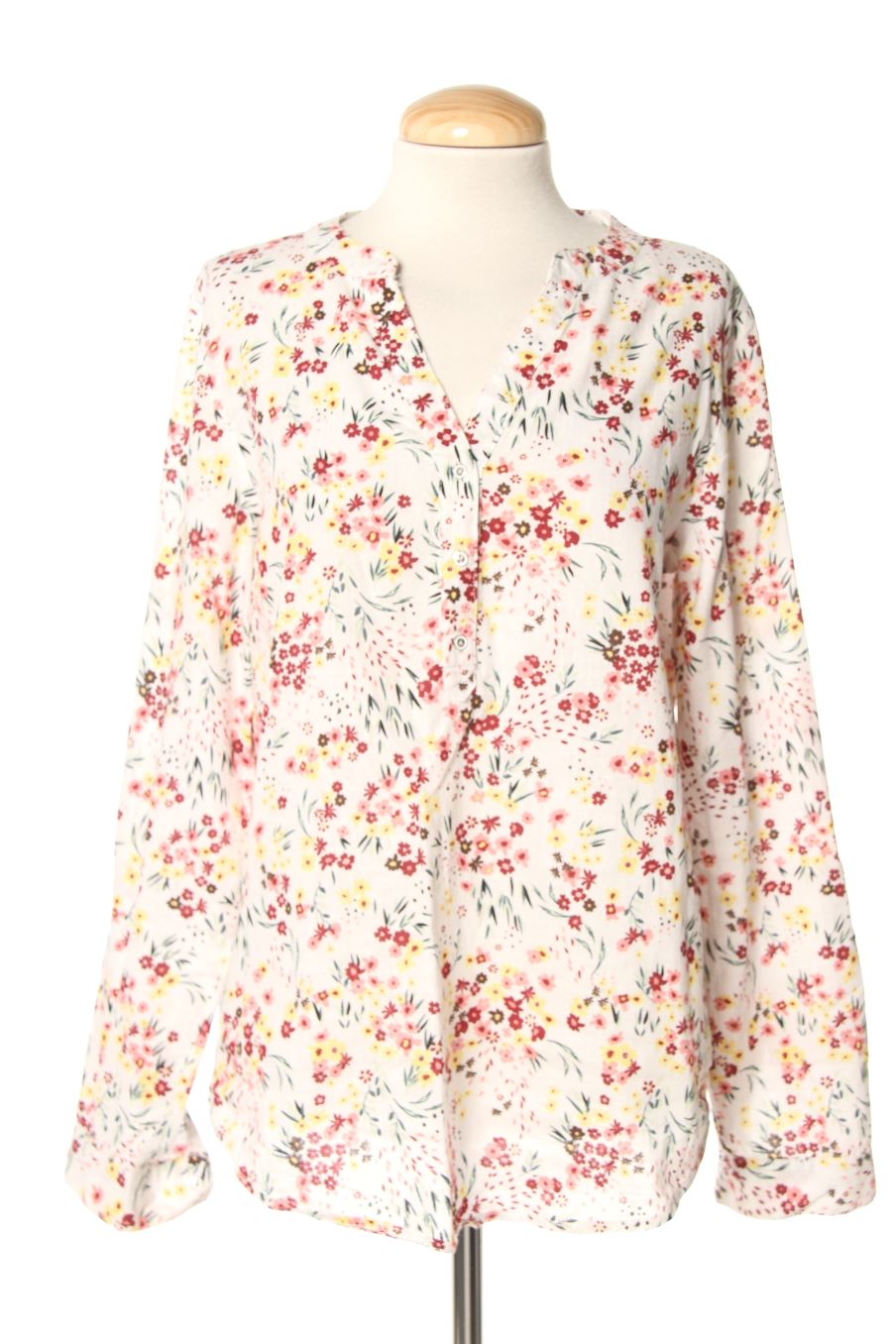 Langärmelige Bluse von G!na Größe S, Farbe Geblümt, für