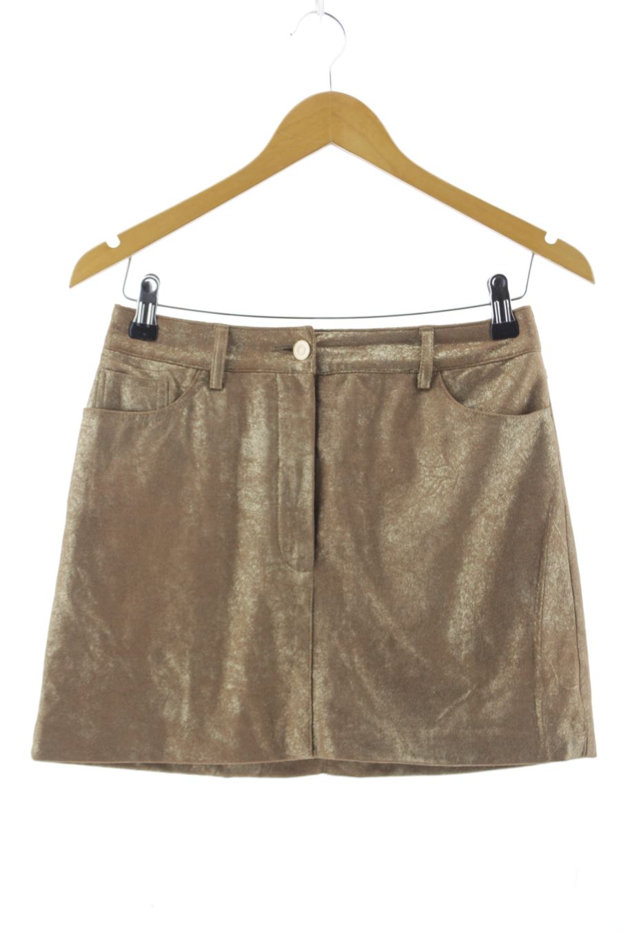 Falda de Mango de la talla 36, de color dorado