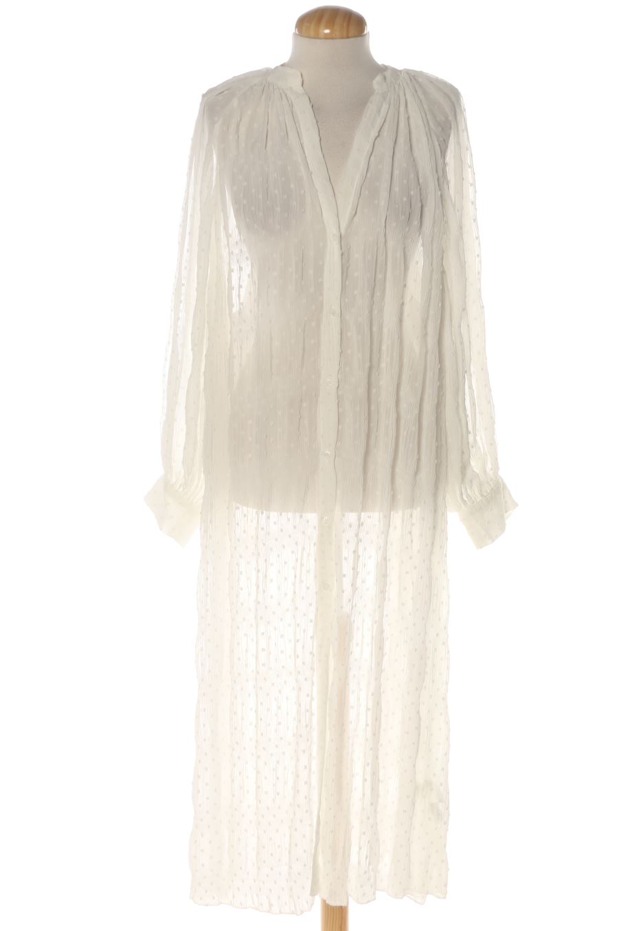 Robe casual Zara de la taille XS, de couleur blanc