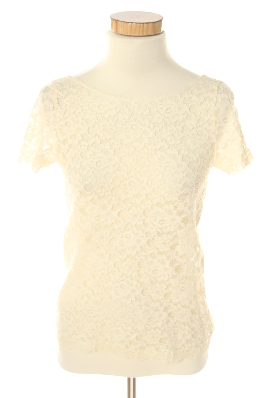 Blouse à manches courtes Mango de la taille S, de couleur beige